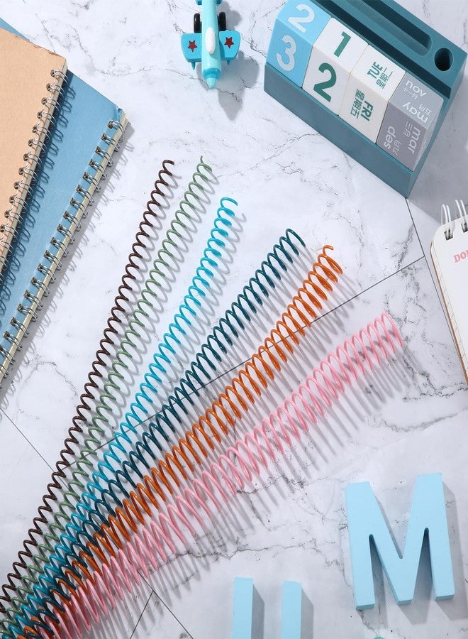 Leinuosen 120 Pack Plastic Spiral Binding Coils Kit Spirals Multi Size Coils for Binding Binder Combs Spines(1/4 5/16 3/8 1/2 5/8 3/4 Inch,Pastel Color) - Image 4